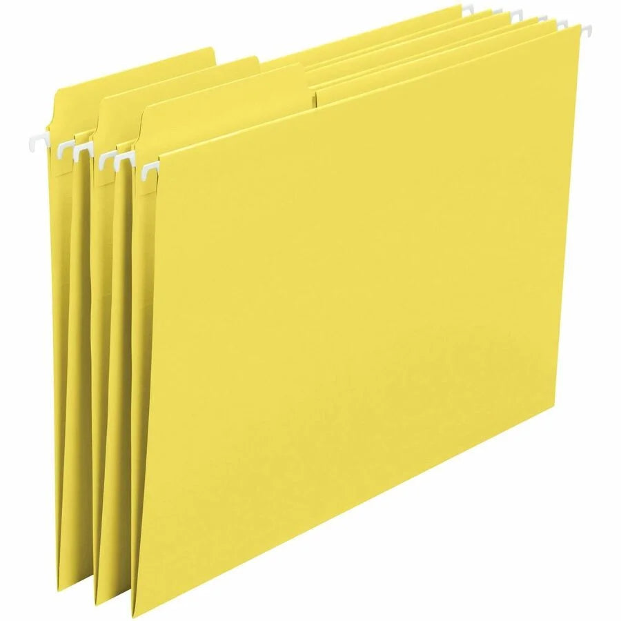 Smead FasTab Recycled Hanging Folders - Heavy Duty Yellow - 20/Box - & Accessories