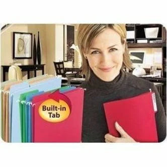 Smead FasTab Recycled Hanging Folders - Heavy Duty Yellow - 20/Box - & Accessories