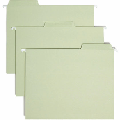 Smead FasTab Recycled Hanging Folders - Letter Size - Moss - 20/Box - & Accessories