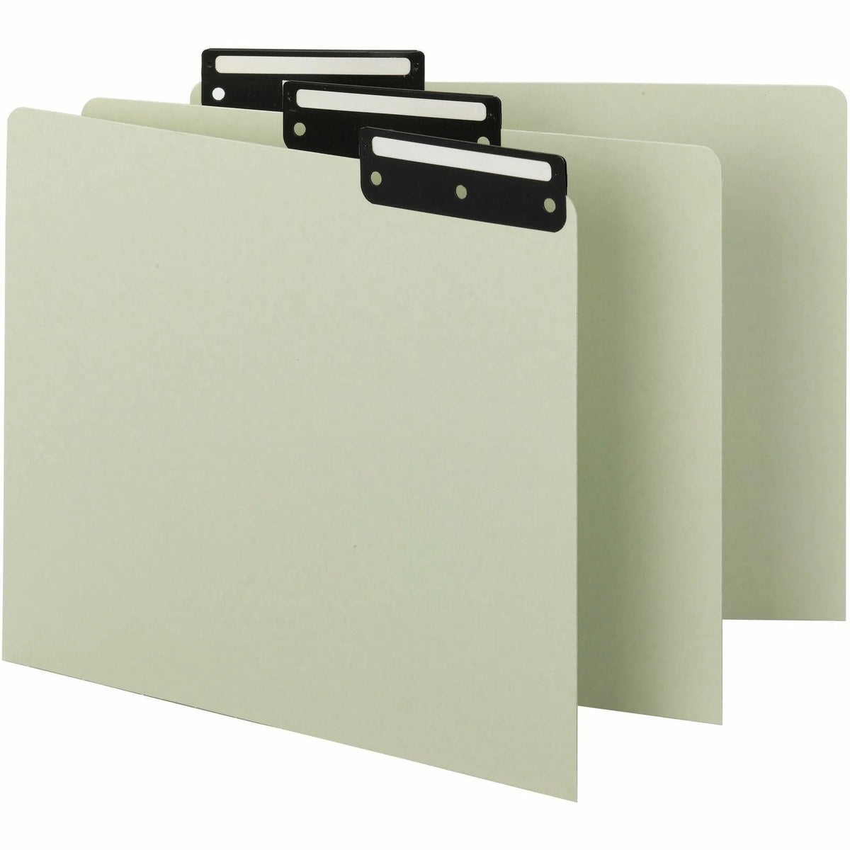 Smead Filing Guides with Blank Tab 50 / Box Assorted Tab(s) Letter Gray Pressboard Green Divider Metal Recycled