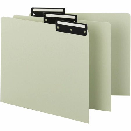 Smead Filing Guides with Blank Tab 50 / Box Assorted Tab(s) Letter Gray Pressboard Green Divider Metal Recycled