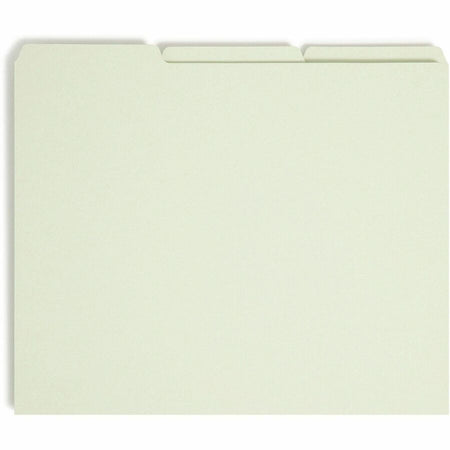 Smead Filing Guides with Blank Tab - Assorted Tab(s) - Letter - Gray Pressboard Green - 100% Recycled - 100 / Box