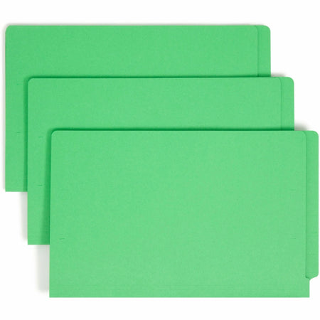 Smead Green Legal Fastener Folders - 8.5’’ x 14’’ - 3/4’’ Expansion - 50/Box - End Tab