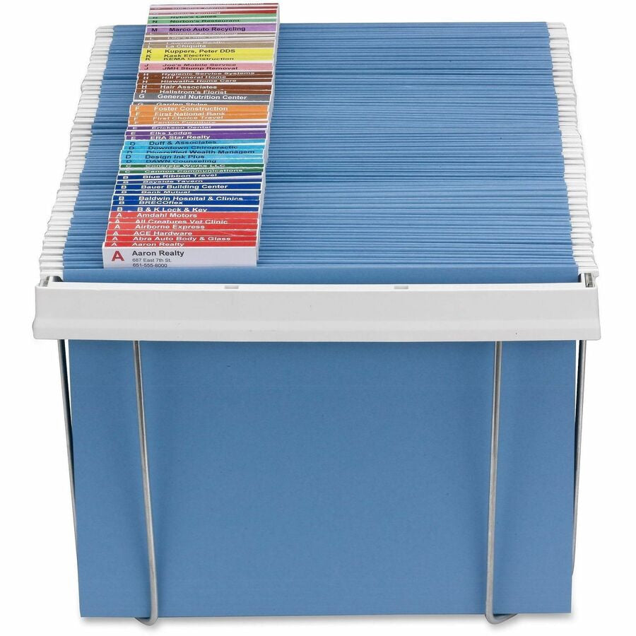 Smead Heavy-Duty Adjustable Hanging Folder Frame - Letter - 16’’ to 24’’ Long - Steel Plastic - White - 1 / Box