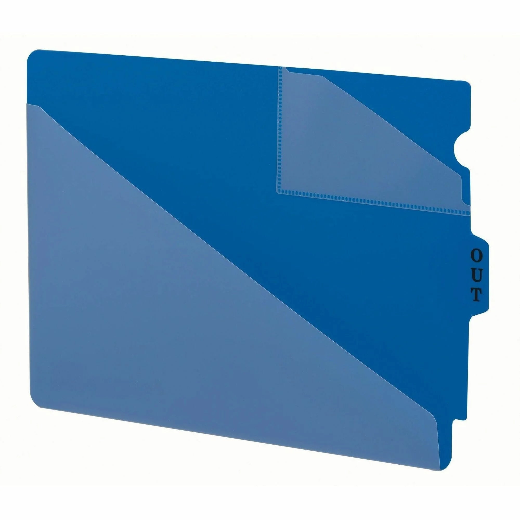 Smead Index Card Guide 5 / Carton Printed Center Tab(s) Message OUT Blue Divider (SMD61961) - Filing Guides