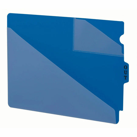 Smead Index Card Guide 5 / Carton Printed Center Tab(s) Message OUT Blue Divider (SMD61961) - Filing Guides