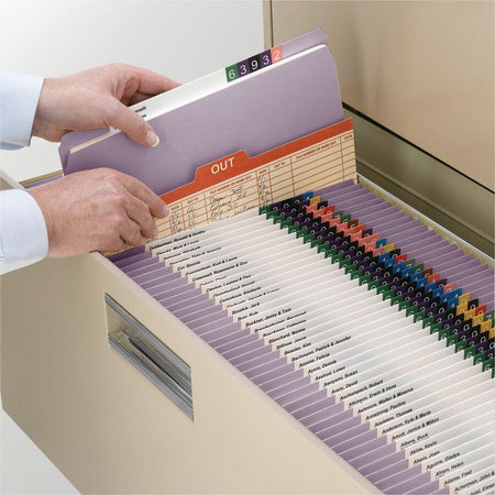Smead Lavender Top Tab File Folders - 100/Box - Eco-Friendly & Colorful