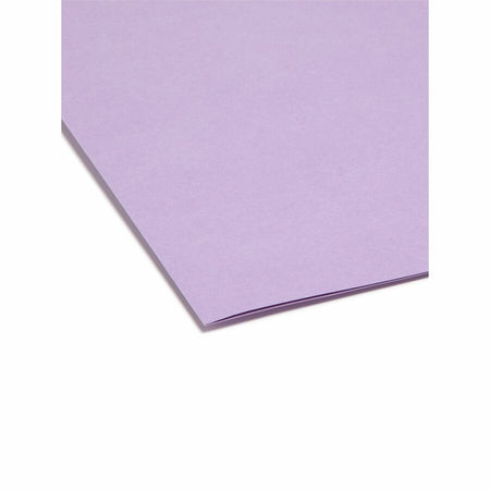 Smead Lavender Top Tab File Folders - 100/Box - Eco-Friendly & Colorful