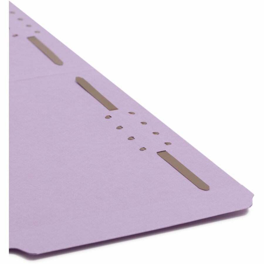 Smead 1/3 Tab Cut Legal Recycled Fastener Folder - 8 1/2’’ x 14’’ - 2 Fastener(s) - Top Location - Assorted Position