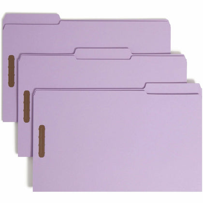 Smead Legal Fastener Folder - 1/3 Tab Cut 8.5’’ x 14’’ Lavender - 50/Box - Folders