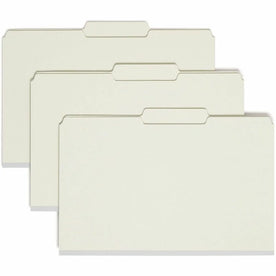 Smead 2/5 Tab Cut Legal Recycled Fastener Folder - 8 1/2’’ x 14’’ - 2’’ Expansion - 2 2S Fastener(s) - for - Folders