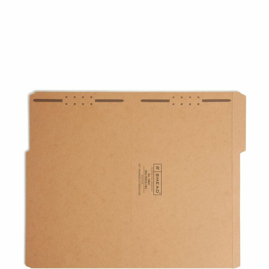 Smead 1/3 Tab Cut Legal Recycled Fastener Folder - 8 1/2’’ x 14’’ - 3/4’’ Expansion - 2 2K Fastener(s) - 2’’
