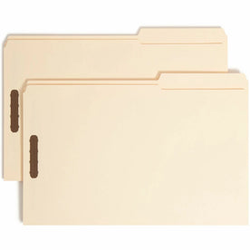 Smead 2/5 Tab Cut Legal Recycled Fastener Folder - 8 1/2’’ x 14’’ - 3/4’’ Expansion - 2 2K Fastener(s) - 2’’