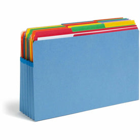 Smead Colored Straight Tab Cut Legal Recycled File Pocket - 8 1/2’’ x 14’’ - 5 1/4’’ Expansion - Top Location - 9 pt.