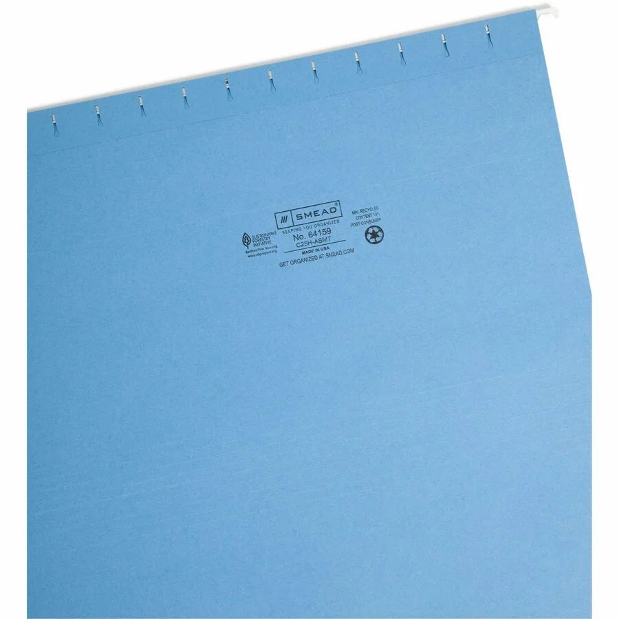 Smead Legal Hanging Folders - 1/5 Tab Cut - Assorted Colors - 25/Box - & Accessories
