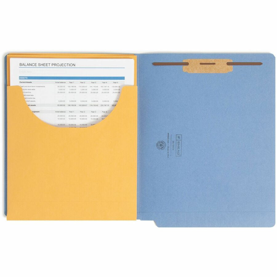 Smead Legal Letter File Jacket - 8 1/2’’ x 14’’ - 3/4’’ Expansion - 1 Pocket(s) - 7.5 pt. - Kraft - Pre-punched - 100