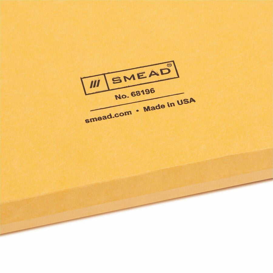 Smead Legal Letter File Jacket - 8 1/2’’ x 14’’ - 3/4’’ Expansion - 1 Pocket(s) - 7.5 pt. - Kraft - Pre-punched - 100