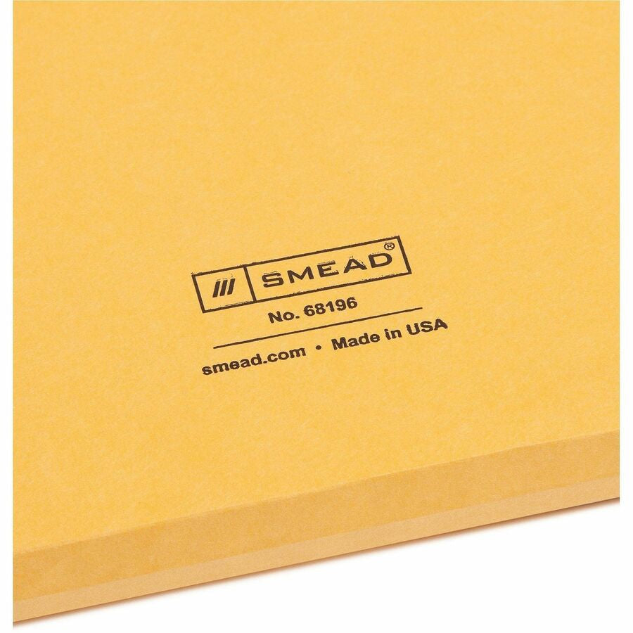 Smead Legal Letter File Jacket - 8 1/2’’ x 14’’ - 3/4’’ Expansion - 1 Pocket(s) - 7.5 pt. - Kraft - Pre-punched - 100