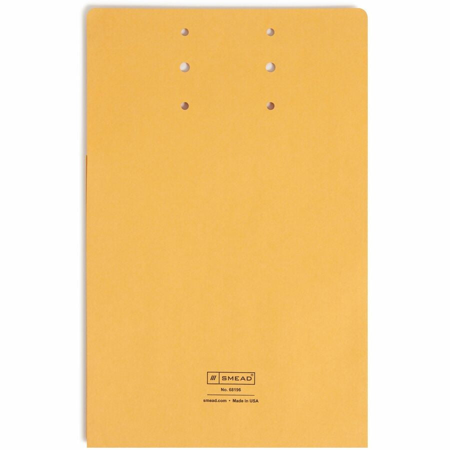 Smead Legal Letter File Jacket - 8 1/2’’ x 14’’ - 3/4’’ Expansion - 1 Pocket(s) - 7.5 pt. - Kraft - Pre-punched - 100