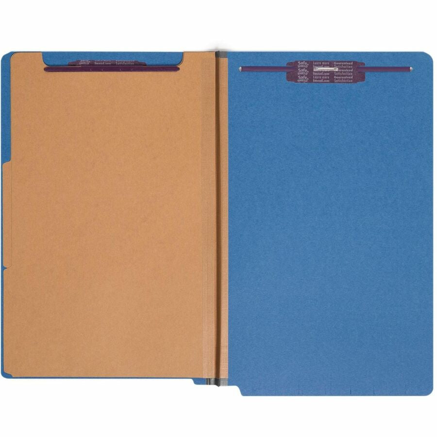 Smead Straight Tab Cut Legal Recycled Classification Folder - 8 1/2’’ x 14’’ - 2’’ Expansion - 2 2S Fastener(s)
