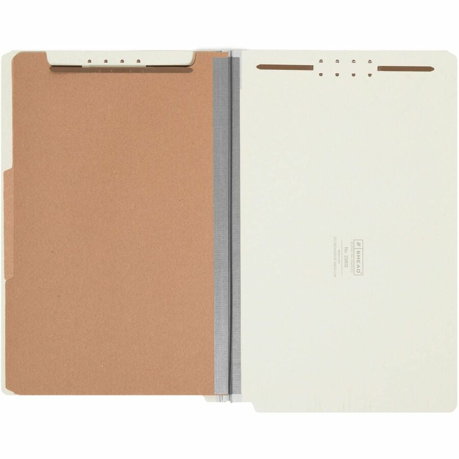 Smead Legal Recycled Classification Folder - 8 1/2’’ x 14’’ - 2’’ Expansion - 6 2K Fastener(s) - End Tab Location - 2