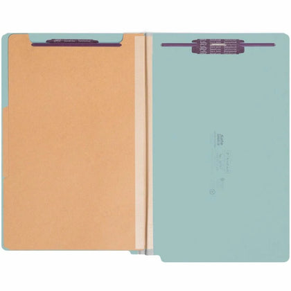 Smead Legal Recycled Classification Folder - 2’’ Expansion Blue - 10/Box - End Tab Folders