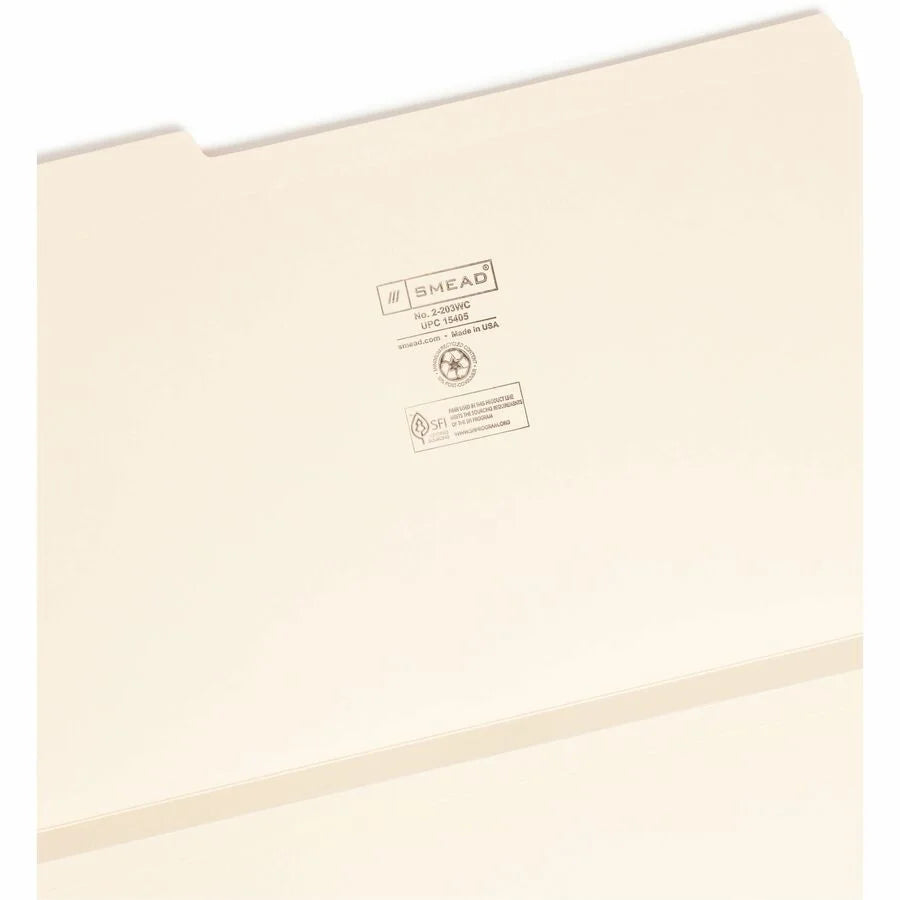 Smead Legal Recycled Expanding File - 1/3 Tab Cut 8.5’’ x 14’’ 1.5’’ Expansion - Files