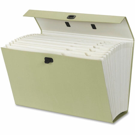 Smead Legal Recycled Expanding File - 8 1/2’’ x 14’’ - 19 Pocket(s) - Blue Green - 15% Paper - 1 Each - Files