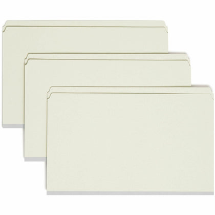 Smead Legal Recycled Fastener Folder - 2’’ Expansion - Pressboard - 25pt - Gray/Green - Folders