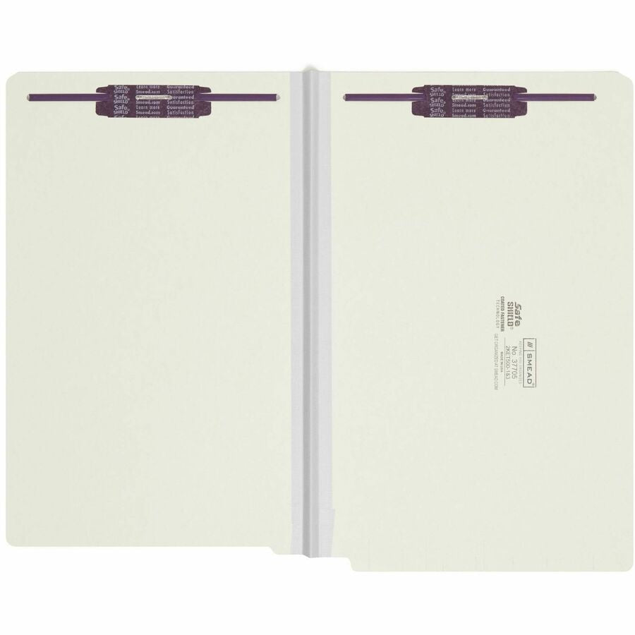 Smead Legal Recycled Fastener Folder - 8 1/2’’ x 14’’ - 1’’ Expansion - 2 2S Fastener(s) - 2’’ for - End Tab Location