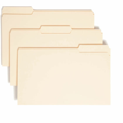 Smead Legal Recycled File Folders - 1/3 Tab Cut 8.5’’ x 14’’ 100/Box - Top