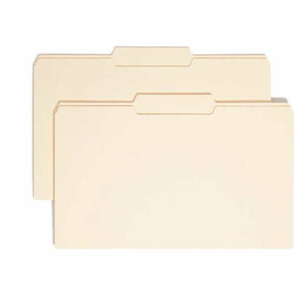 Smead Legal Recycled File Folders - 1/3 Tab Cut 8.5’’ x 14’’ 100/Box - Top