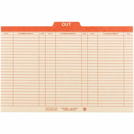 Smead 1/5 Tab Cut Legal Recycled Top File Folder - 8 1/2’’ x 14’’ - 1’’ Expansion - Location - Center Position - Filing