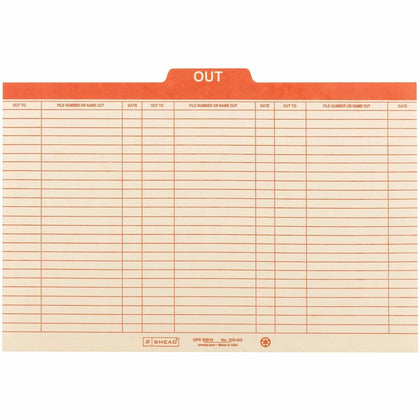 Smead Legal Recycled File Folders - 1/5 Tab Cut 1’’ Expansion - 100/Box - Filing Guides