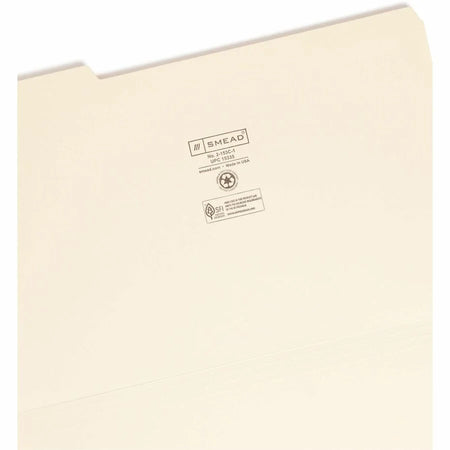 Smead Legal Recycled File Folders - Durable 1/3 Tab Cut - 100/Box - Top
