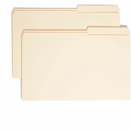 Smead Legal Recycled File Folders - Durable 2/5 Tab Cut - 100/Box - Top