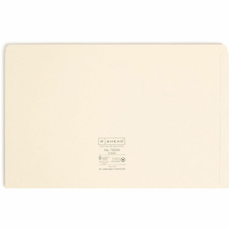 Smead Legal Recycled File Jacket - 8 1/2’’ x 14’’ - 11 pt. - 2 Plys - Manila - Reinforced Slip Resistant - 10% - 100