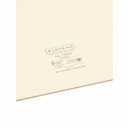 Smead Legal Recycled File Jacket - 8 1/2’’ x 14’’ - 11 pt. - 2 Plys - Manila - Reinforced Slip Resistant - 10% - 100