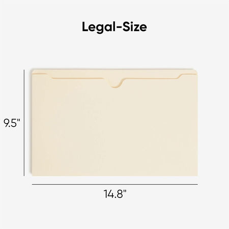 Smead Legal Recycled File Jacket - 8 1/2’’ x 14’’ - 2’’ Expansion - 11 pt. - 2 Plys - Manila - Reinforced Slip