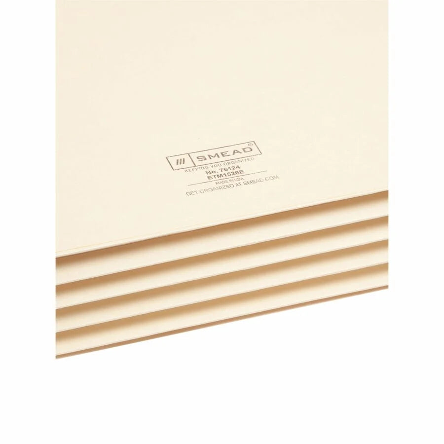 Smead Legal Recycled File Pocket - 3 1/2’’ Expansion - Tear Proof - 25/Box - End Tab Folders