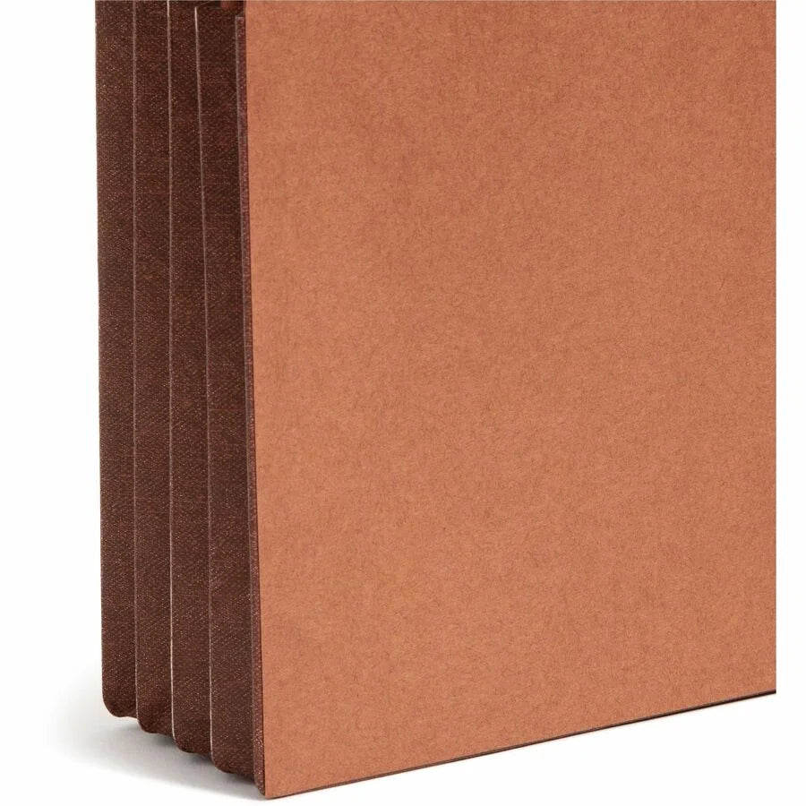 Smead Legal Recycled File Pocket - 3.5’’ Expansion - Dark Brown - 10/Box - End Tab Folders