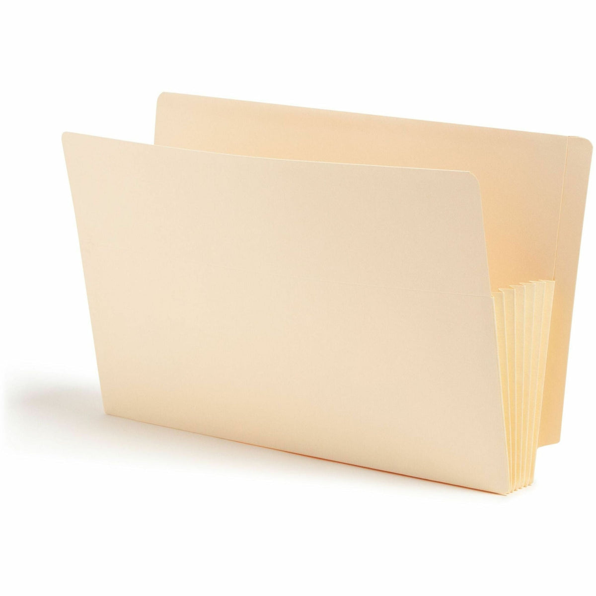 Smead Straight Tab Cut Legal Recycled File Pocket - 8 1/2’’ x 14’’ - 5 1/4’’ Expansion - 11 pt. - 2 Plys - Manila - End