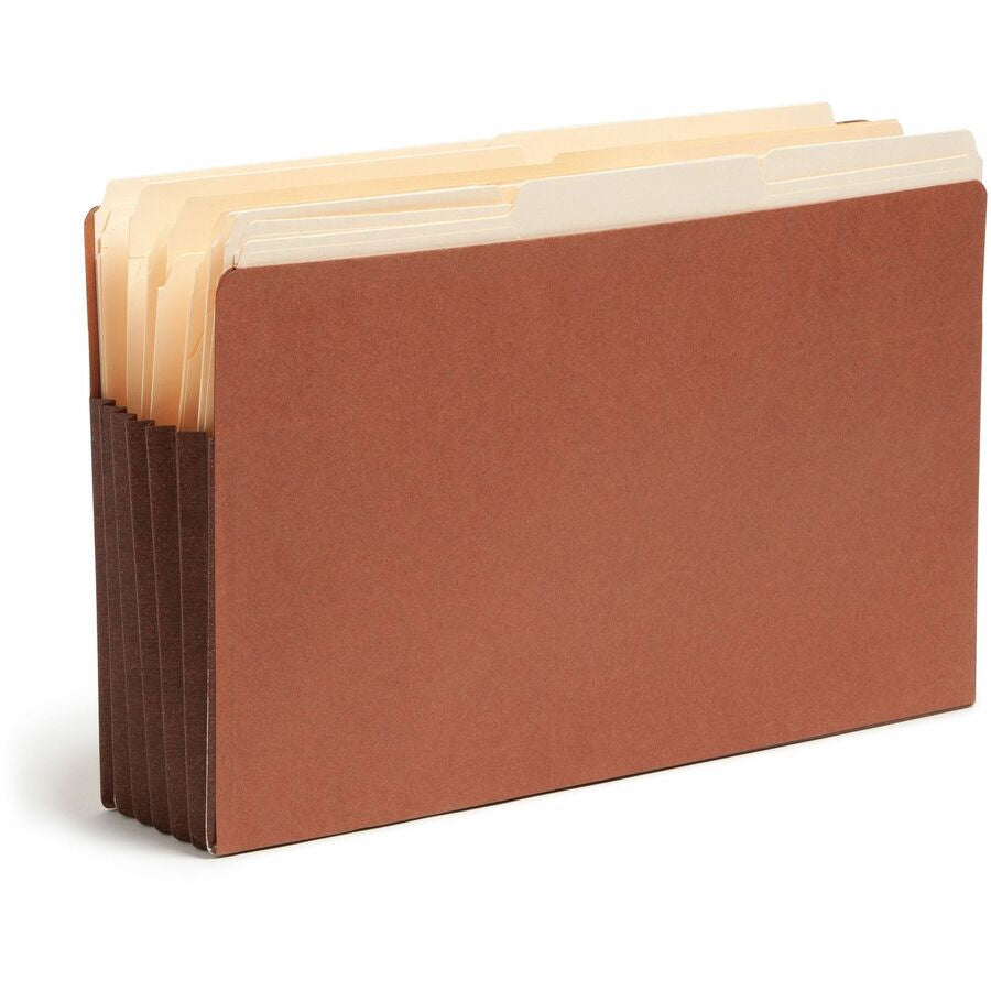 Smead Straight Tab Cut Legal Recycled File Pocket - 8 1/2’’ x 14’’ - 5 1/4’’ Expansion - End Location - 12.5 pt. - 2