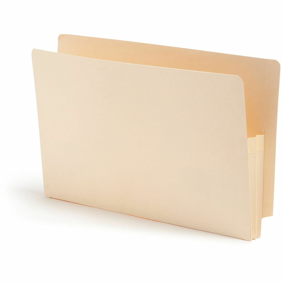 Smead Straight Tab Cut Legal Recycled File Pocket - 8 1/2’’ x 14’’ - 1 3/4’’ Expansion - 2 Plys - Manila - Embossed