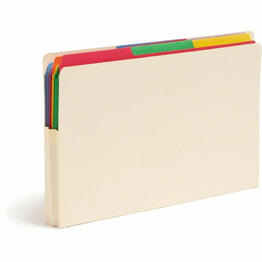 Smead Legal Recycled File Pocket - 8 1/2’’ x 14’’ - 1 3/4’’ Expansion - 25/Box - End Tab Folders