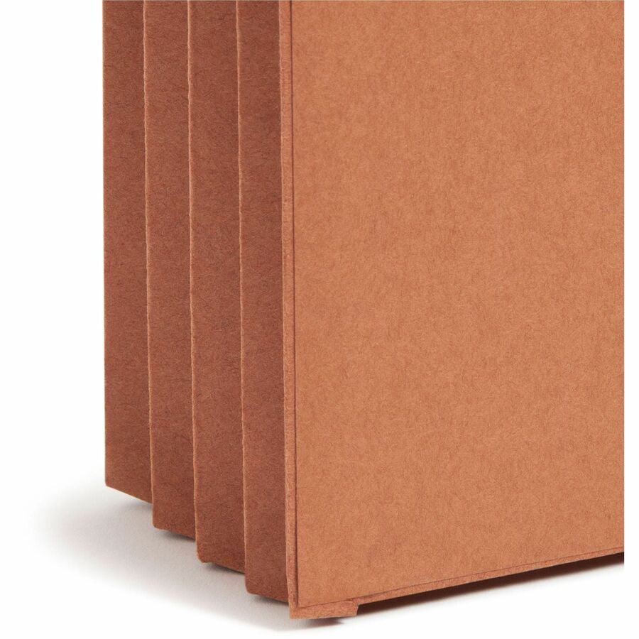 Smead Legal Recycled File Pocket - 8 1/2’’ x 14’’ - 3 Expansion - End Tab Location - Redrope - Reinforced - 30%