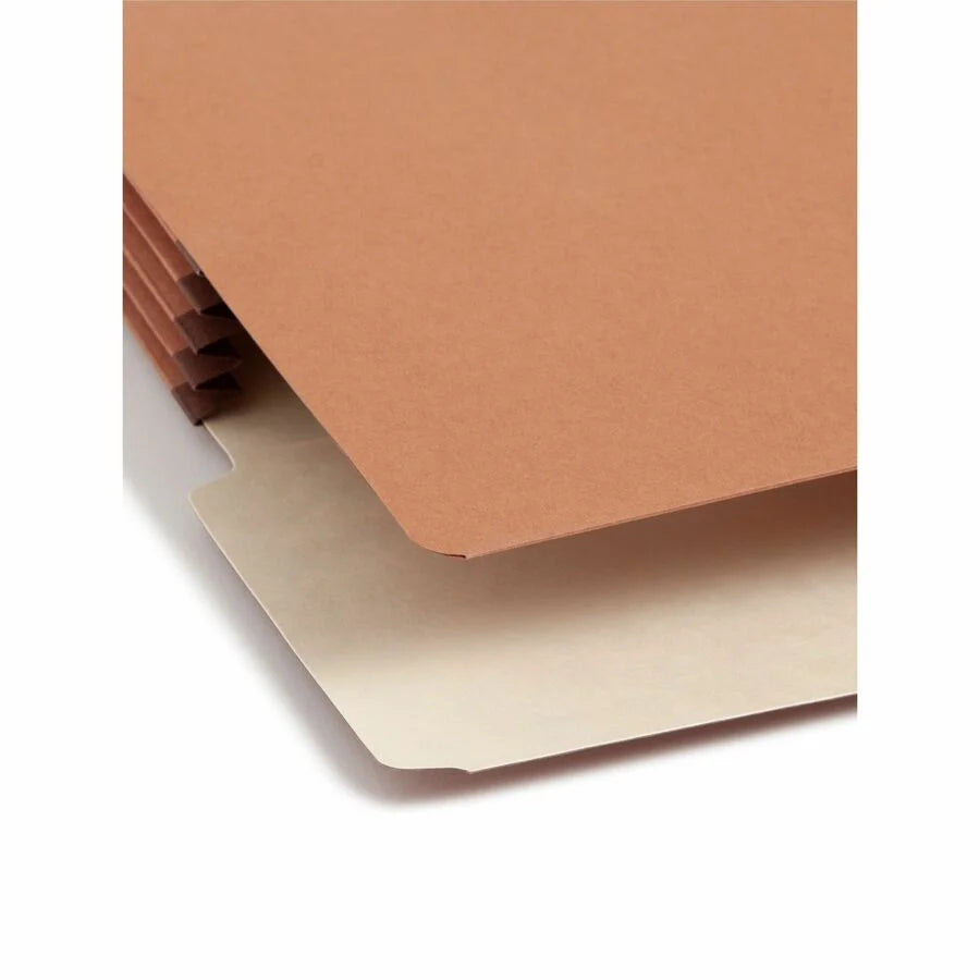 Smead Legal Recycled File Pocket: 8 1/2’’ x 14’’ 3 Expansion End Tab Redrope - 10/Box - Folders