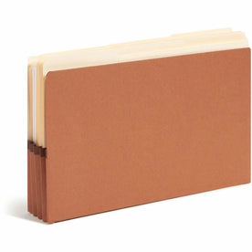 Smead Legal Recycled File Pocket - 8 1/2’’ x 14’’ - 3 Expansion - End Tab Location - Redrope - Reinforced - 30%