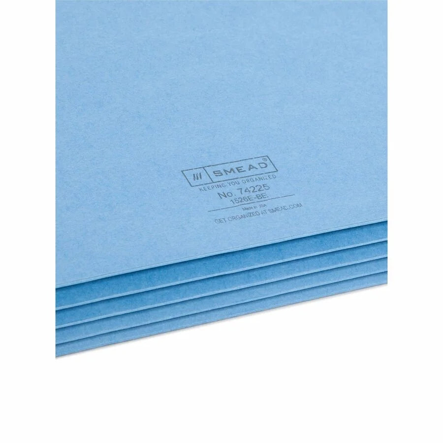 Smead Legal Recycled File Pocket - Blue - Tear Resistant - 3.5’’ Expansion - Filing Jackets & Pockets