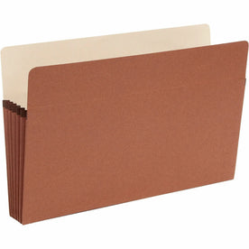 Smead Straight Tab Cut Legal Recycled File Pocket - 8 1/2’’ x 14’’ - 5 1/4’’ Expansion - 12.5 pt. - Redrope - Filing